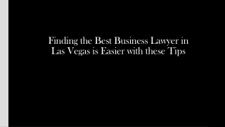 Finding the Best Business Lawyer in Las Vegas