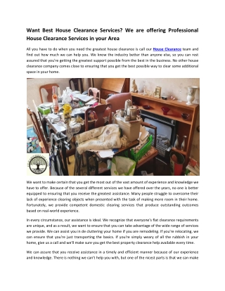 Clear the lot is the best house clearance service in London