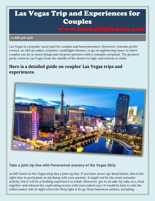 Las Vegas Trip and Experiences for Couples