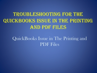 Troubleshoot PDF and Print problems with QuickBooks Desktop