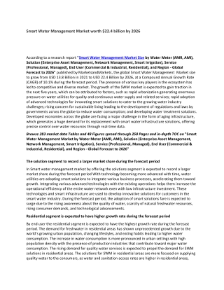 Smart Water Management Market worth $22.4 billion by 2026
