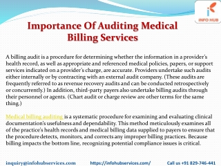 Importance Of Auditing Medical Billing ServicesPDF