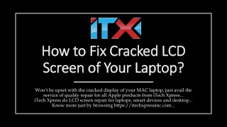 How to Fix Cracked LCD Screen of Your Laptop in Glendora?