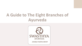 A Guide to The Eight Branches of Ayurveda