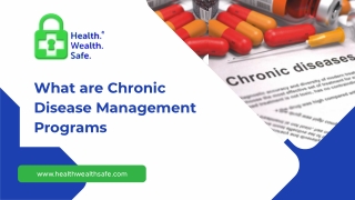 What are Chronic Disease Management Programs