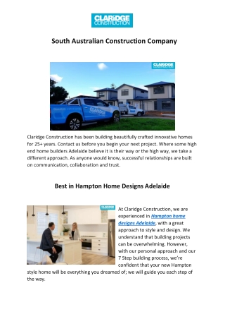 Best In Hampton Home Designs Adelaide