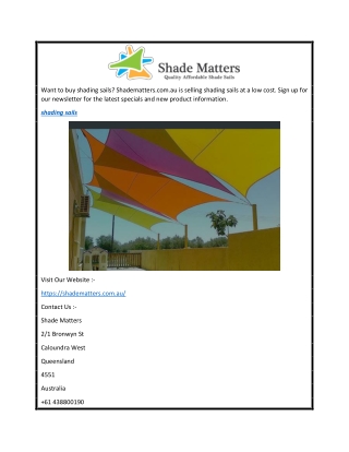 Searching For The Best Shading Sails At A Low Price  Shade Matter