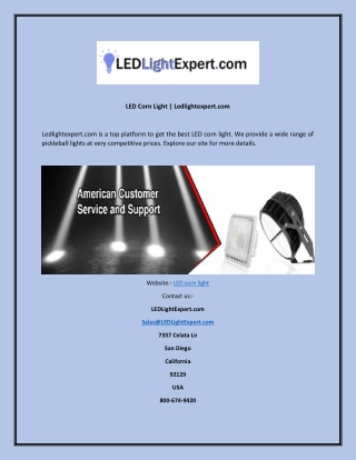 LED Corn Light  Ledlightexpert