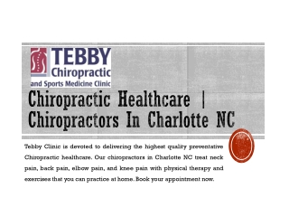 Chiropractic Healthcare | Chiropractors In Charlotte NC