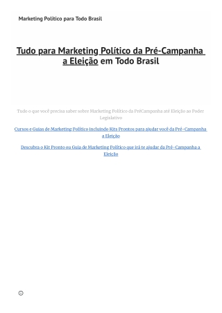 Marketing Político para Todo Brasil