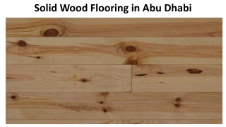 Solid Wood Flooring in Abu Dhabi