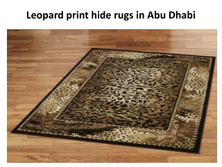 Leopard print hide rugs in Abu Dhabi