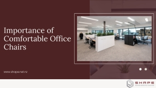 Importance of Comfortable Office Chairs