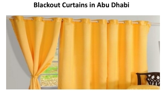 Blackout Curtains in Abu Dhabi