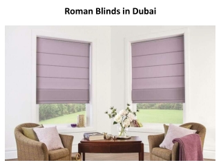 Roman Blinds in Dubai