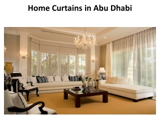 Home Curtains in Abu Dhabi