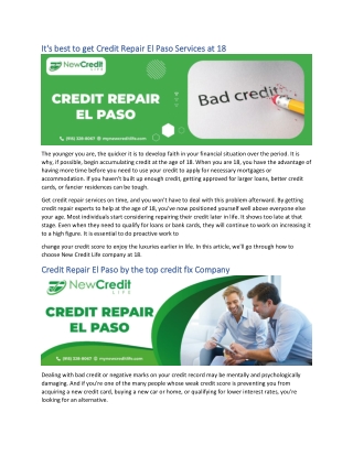 It's best to get Credit Repair El Paso Services at 18-converted
