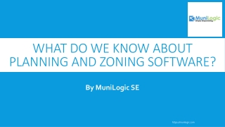 What do we know about Planning and Zoning Software