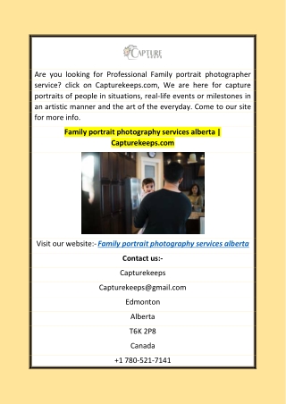 Family portrait photography services alberta  Capturekeeps.com