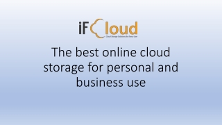 The best online cloud  storage for personal and  business use