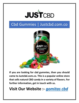 Cbd Gummies | Justcbd.com.co