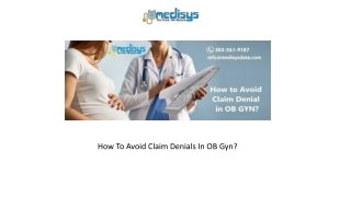 How To Avoid Claim Denials In OB Gyn