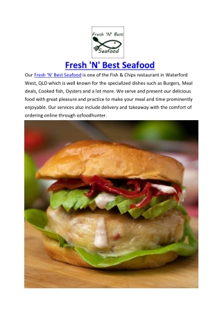 Fresh 'N' Best Seafood Restaurant Waterford West, QLD | 5% off