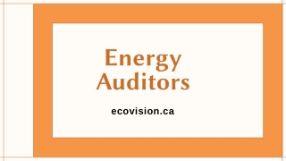 Energy Auditors - ecovision.ca