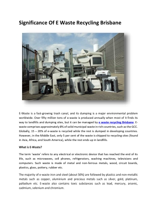 e waste recycling brisbane