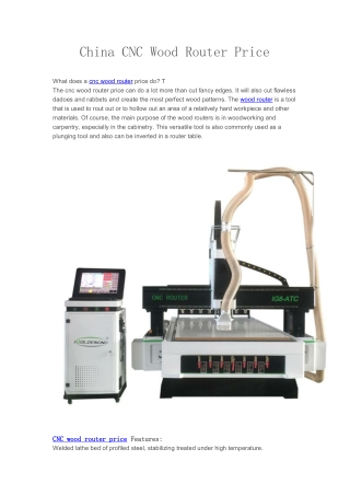 China CNC Wood Router Price