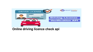 online driving licence api