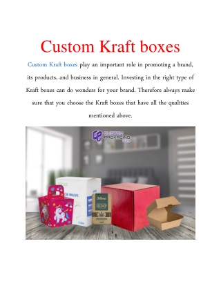 Custom Kraft boxes