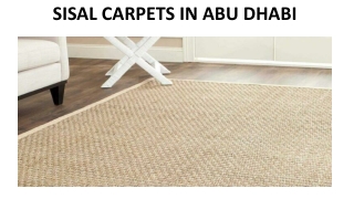 SISAL CARPETS IN ABU DHABI