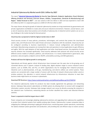 Industrial Cybersecurity Market