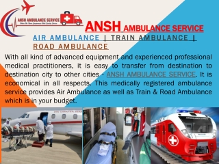Get Punctuality & Reliability Air Ambulance Services in Patna