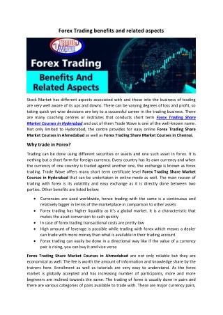 Forex Trading Share Market Courses in Hyderabad