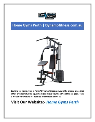 Home Gyms Perth | Dynamofitness.com.au