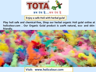 Enjoy Holi with your loved ones with eco friendly holi colours