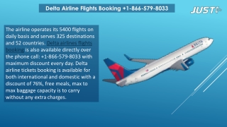 Delta Airline Flights Booking  1-866-579-8033