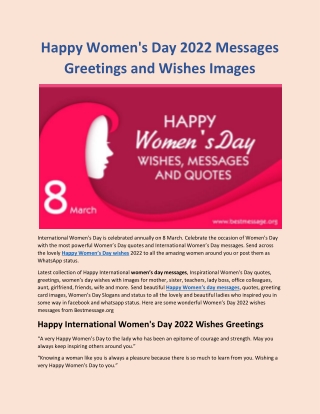 Happy Women's Day Wishes Images Messages, Quotes