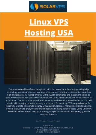 Linux VPS Hosting USA