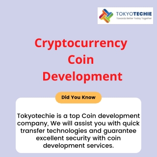 Cryptocurrency Coin Development in Chennai | Tokyotechie