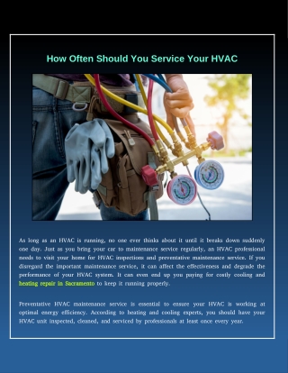 When Should Your HVAC System Be Serviced?