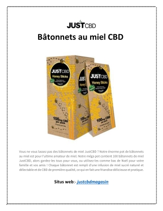 Bâtonnets au miel CBD
