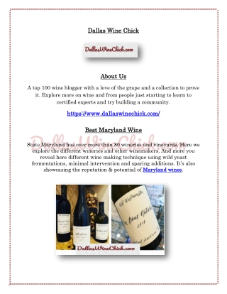 Best Maryland Wine