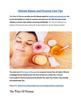 Ultimate Beauty and Personal Care Tips