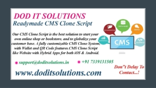 Readymade CMS Clone System - DOD IT Solutions