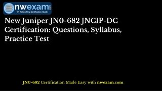[New] Juniper JN0-682 JNCIP-DC Certification: Questions, Syllabus, Practice Test