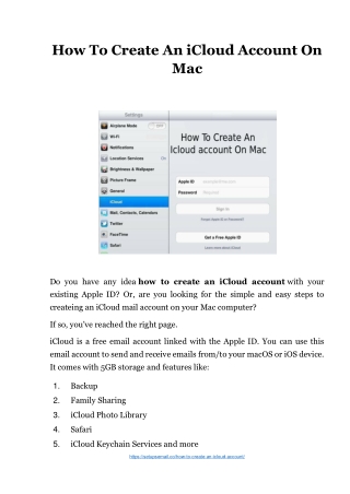 Fix To Create An iCloud Account - Complete Setup Guide