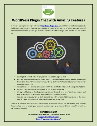 WordPress Plugin Chat with Amazing Features